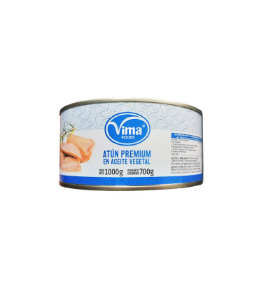 Atún en aceite vegetal Premium Vima Foods ( 1 Kg / 2.2 lb )