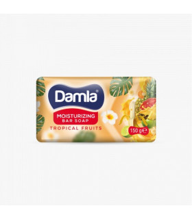 Jabón en barra humectante de frutas tropicales Damla (150 g / 5.29 oz)
