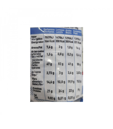 Chícharos verdes partidos La Cata (500 g / 1.1 lb)